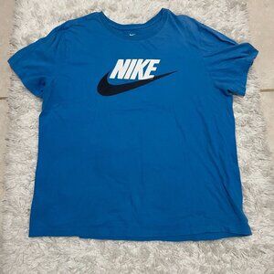 NIKE The Nike Tee Mens XLarge Short Sleeve Blue Logo Tshirt
